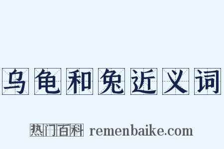 乌龟和兔近义词是什么意思的图片